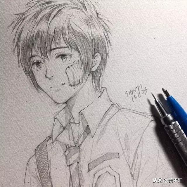 线条感十足的动漫人物,线条感很强的人物素描