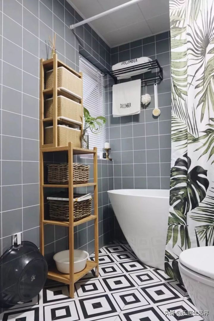 卫生间墙砖和顶最佳颜色效果图,卫生间干湿区墙砖颜色该不该一样