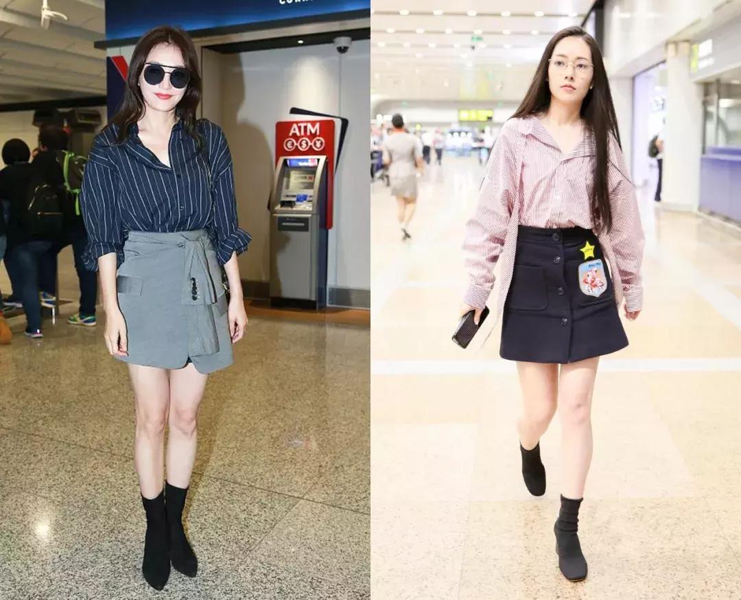 袜靴裙装解锁超能打的时髦组合,袜靴穿搭裙子