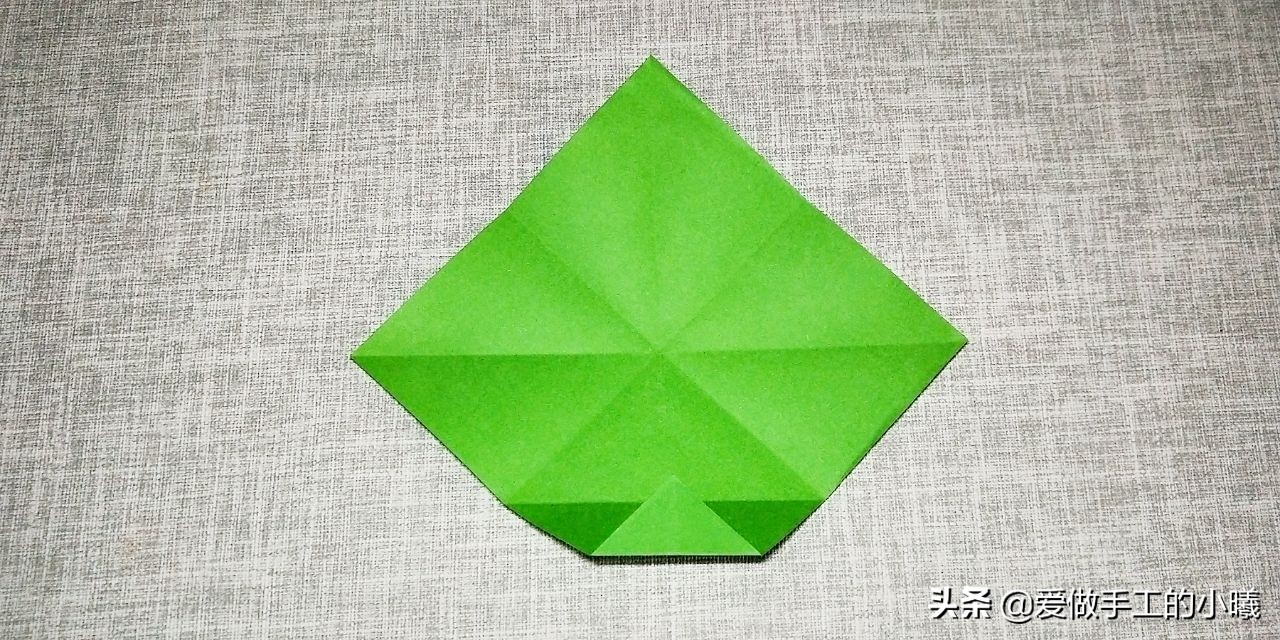 折纸树叶书签制作方法,折纸教程可爱小书签