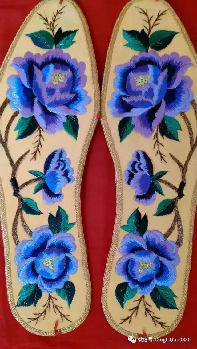 鞋垫手工刺绣最好看复杂的图案,刺绣作品展示简单