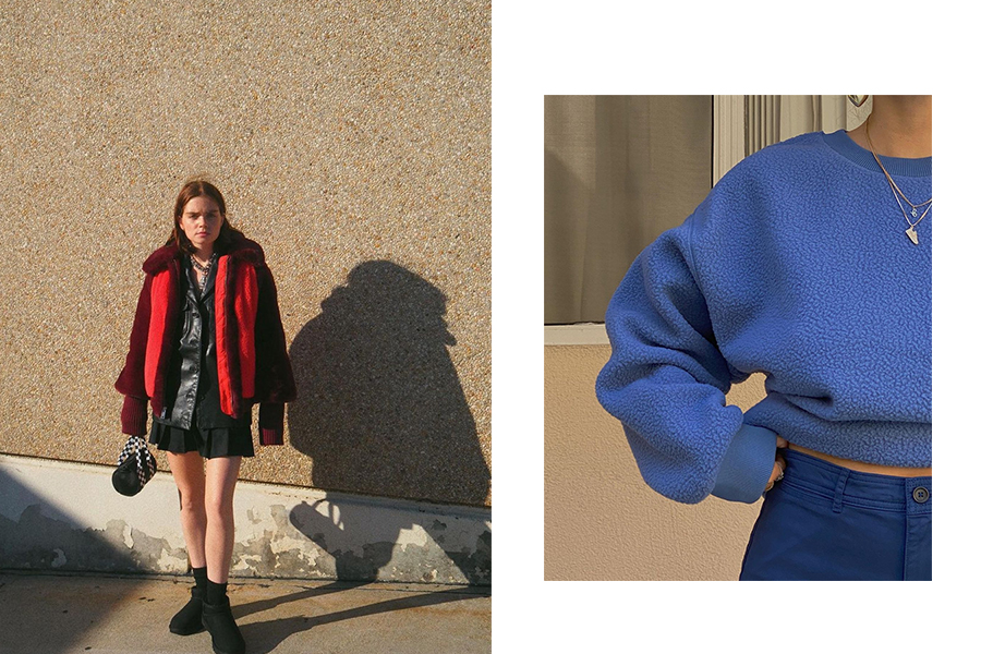 短款皮草好看又保暖,羊羔绒短款皮草