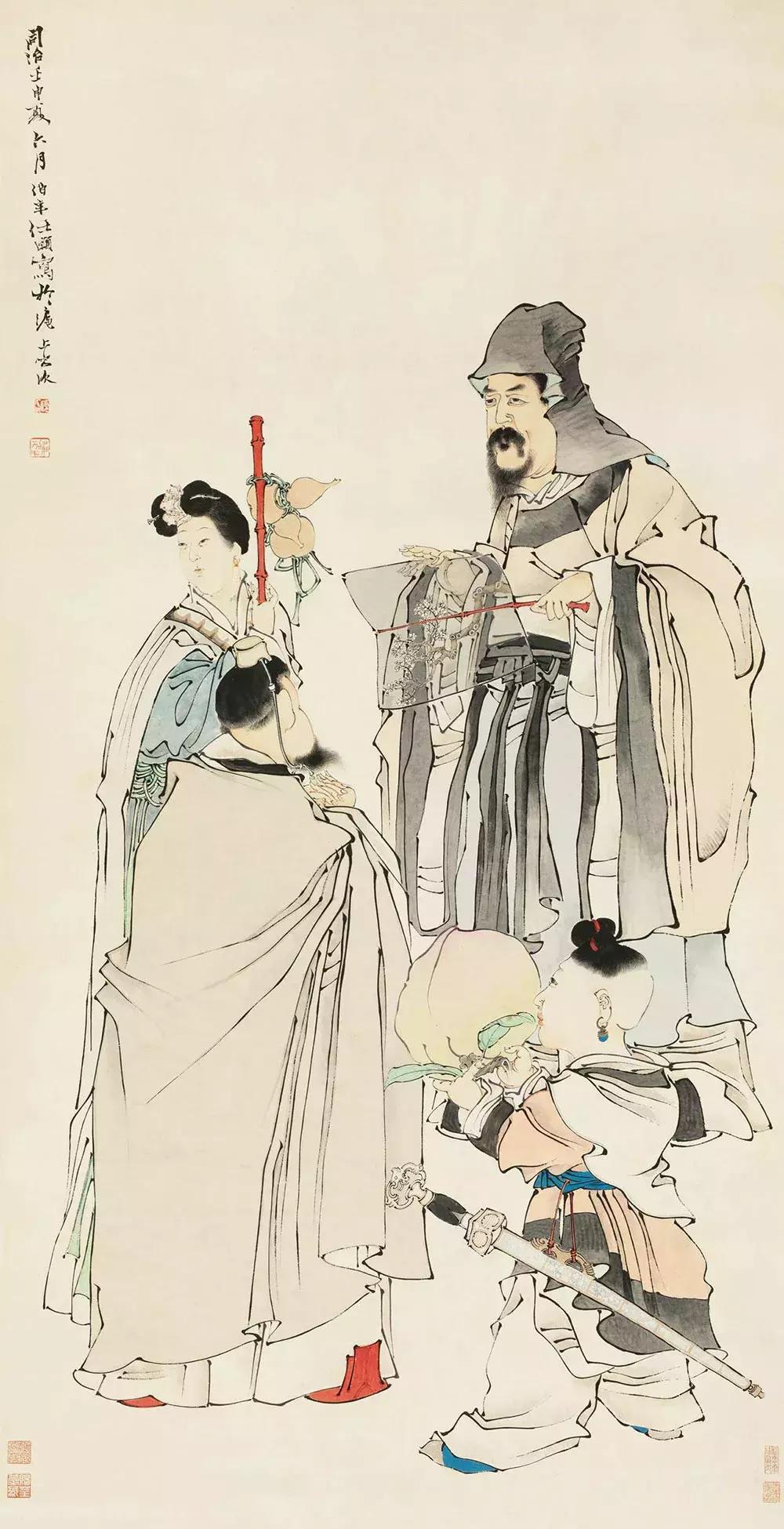 任伯年人物写意画 (任伯年人物白描图)