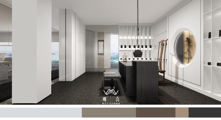 现代东方的极简碰撞，构建300m²办公会所