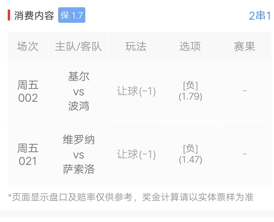 今日推荐2串1,高手今日推荐