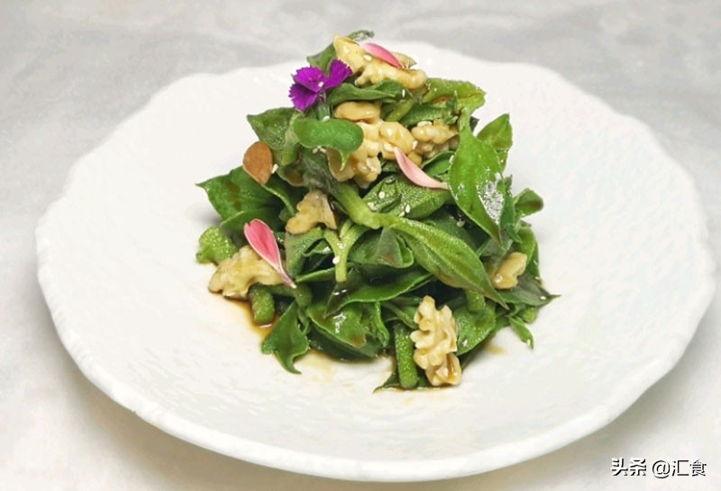 核桃拌芦笋做法图解,莴苣芦笋虾仁山药莲子核桃