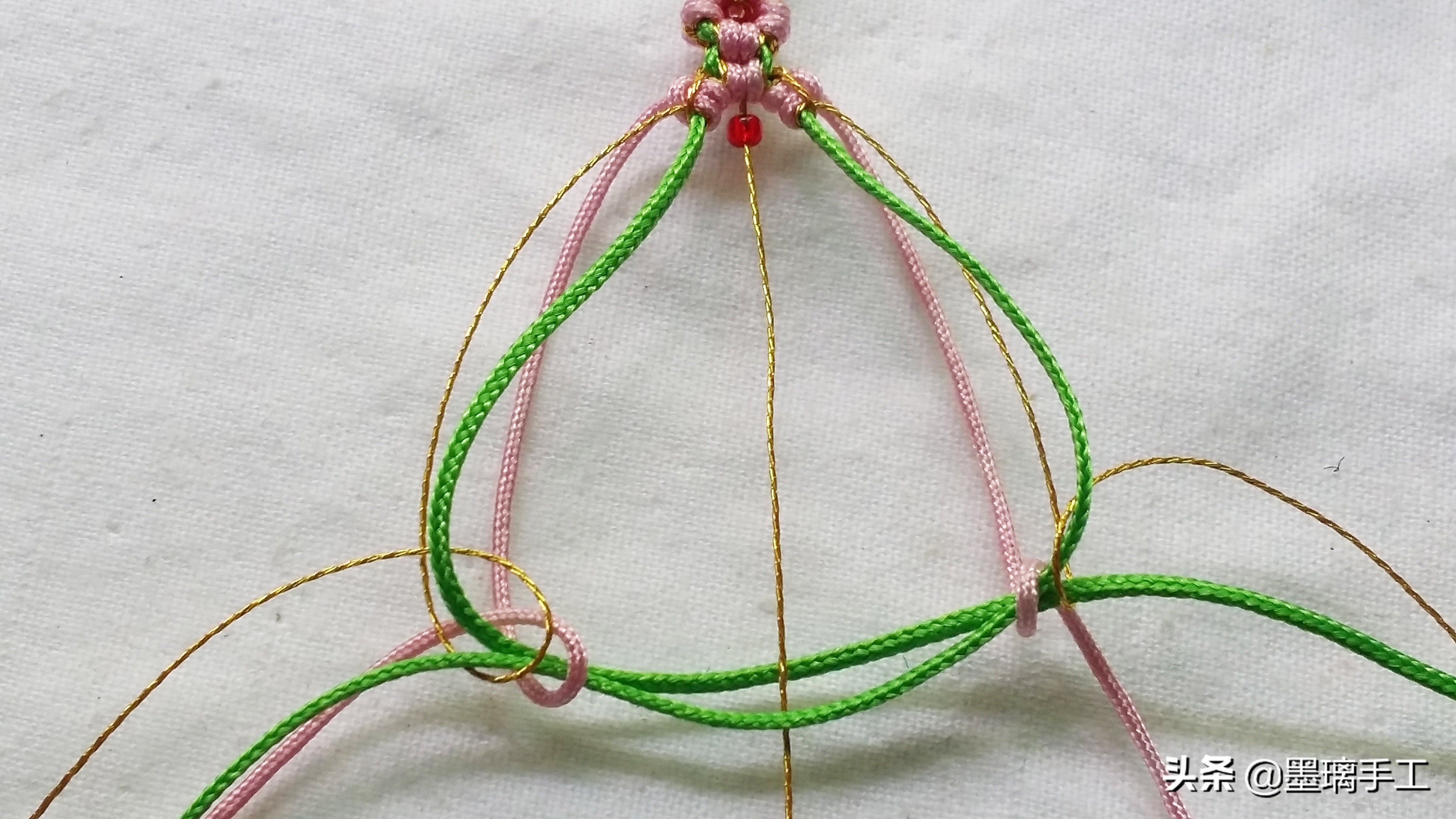 桃花结手机绳编织教程,手工编织情丝结视频教程