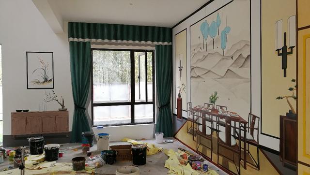 怎么给自己家的墙画墙绘,房地产3d效果图设计制作