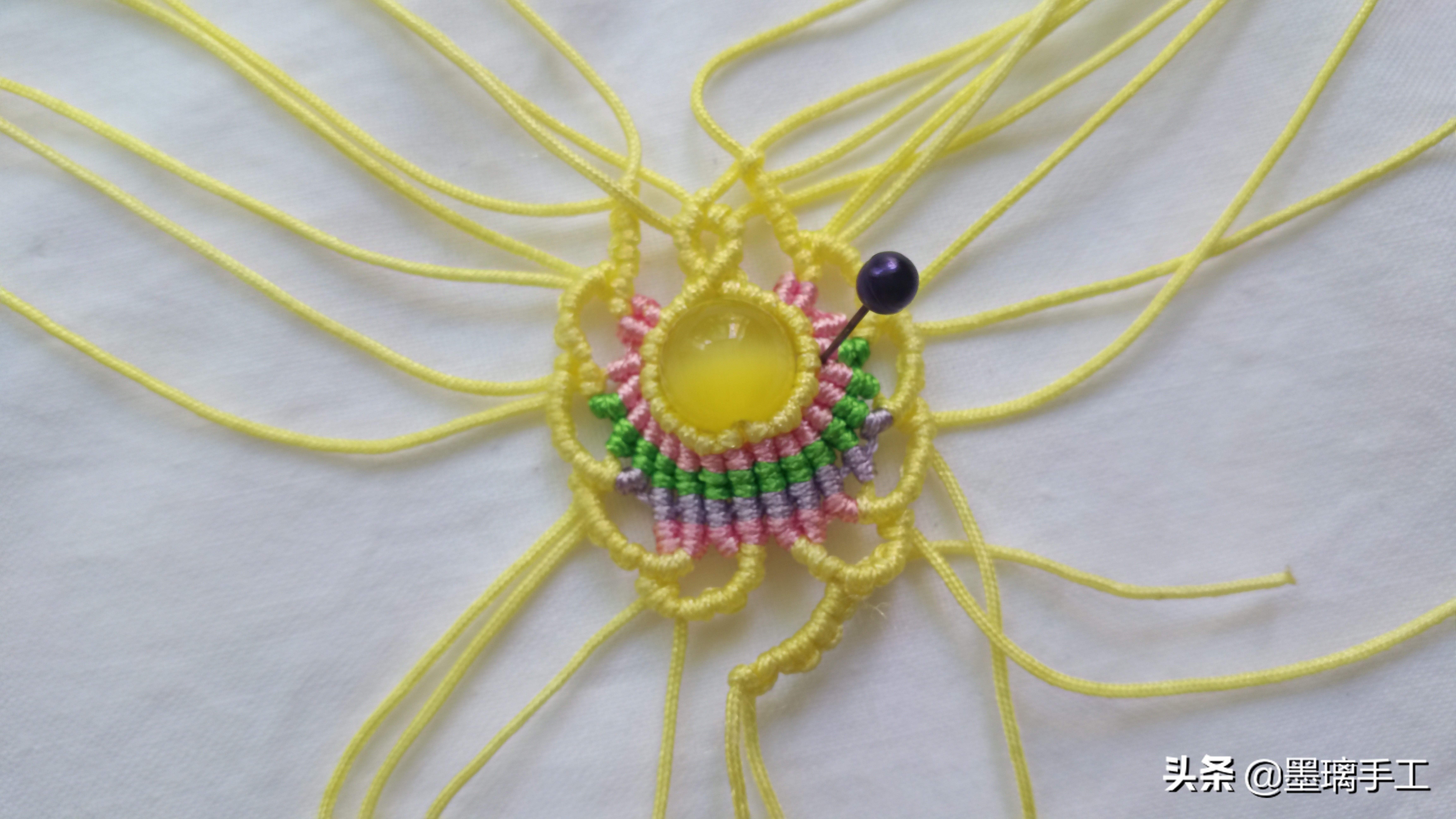 复古耳环编绳教程,简单北欧风手工编绳