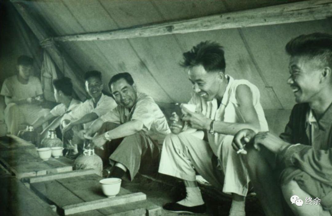 ​通县民工在怀柔水库建设工地