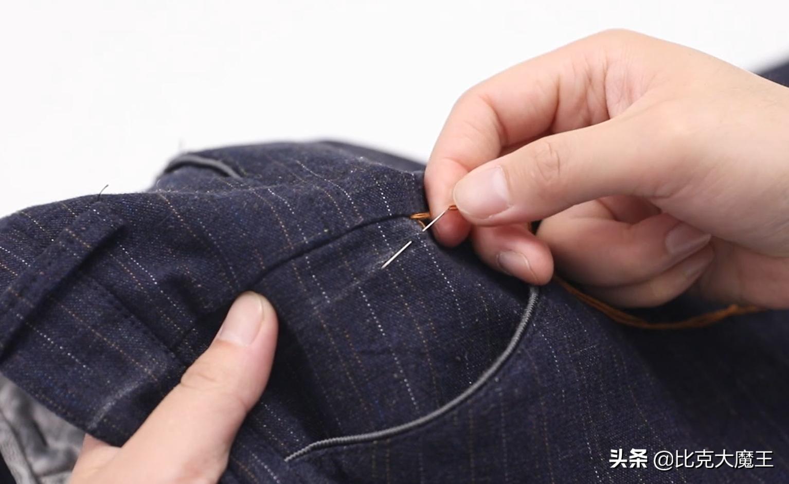 裤子裤腰大了不要扔！不用剪不用拆，教你轻松收裤腰，方法太棒了