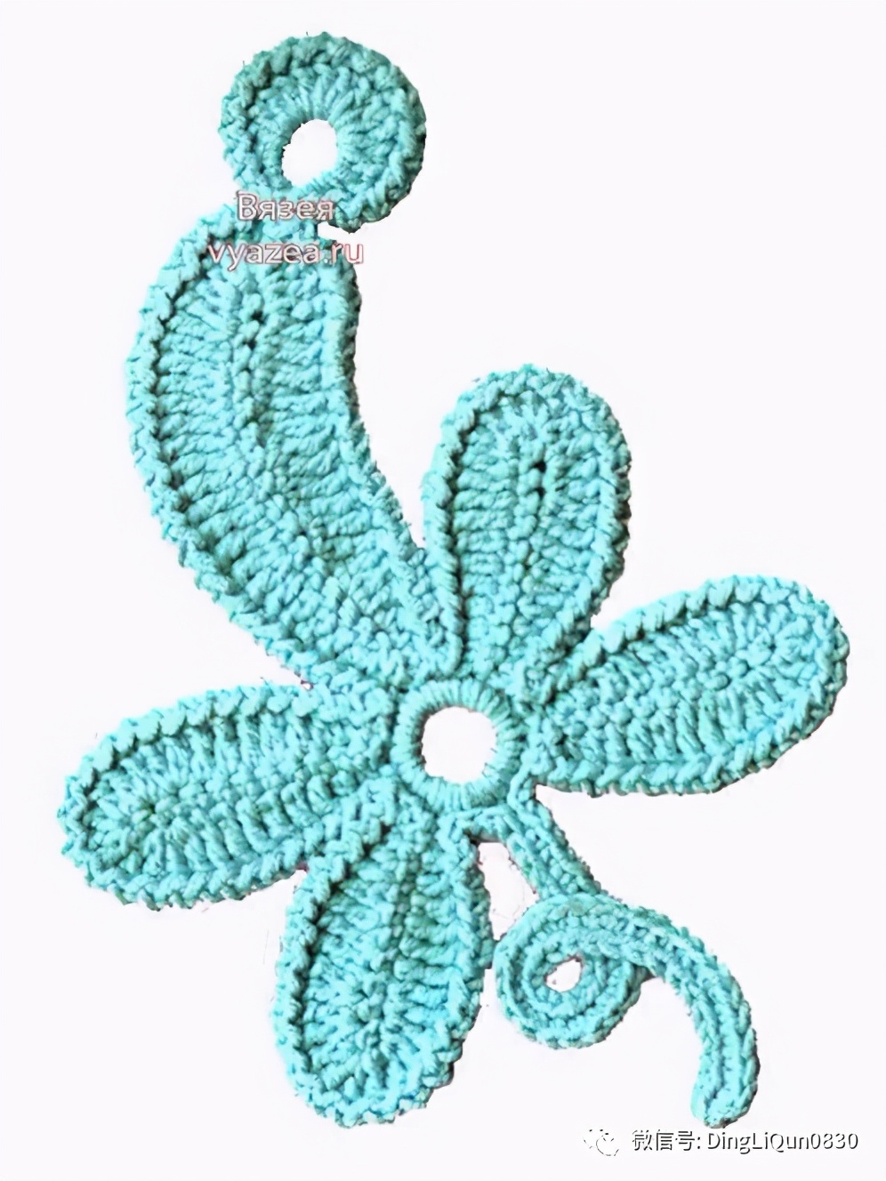 树枝树叶的编织图解,树叶钩针编织教程图解