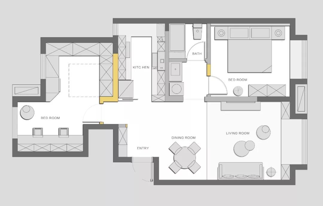 多功能开放式书房柜子,120平家庭隐藏式书房设计