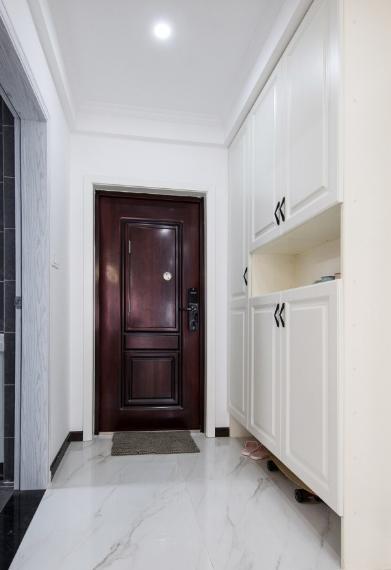 进门正对入户门的玄关鞋柜效果图,鞋柜的设计风水知识