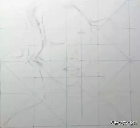 素描起形的基本技巧,素描九宫格黄金分割点构图