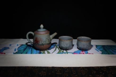 情系丝钧茶爱驻荷韵杯