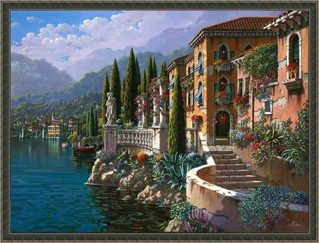 精美绝伦的世界顶级的风景油画,诗情画意的山水油画方形