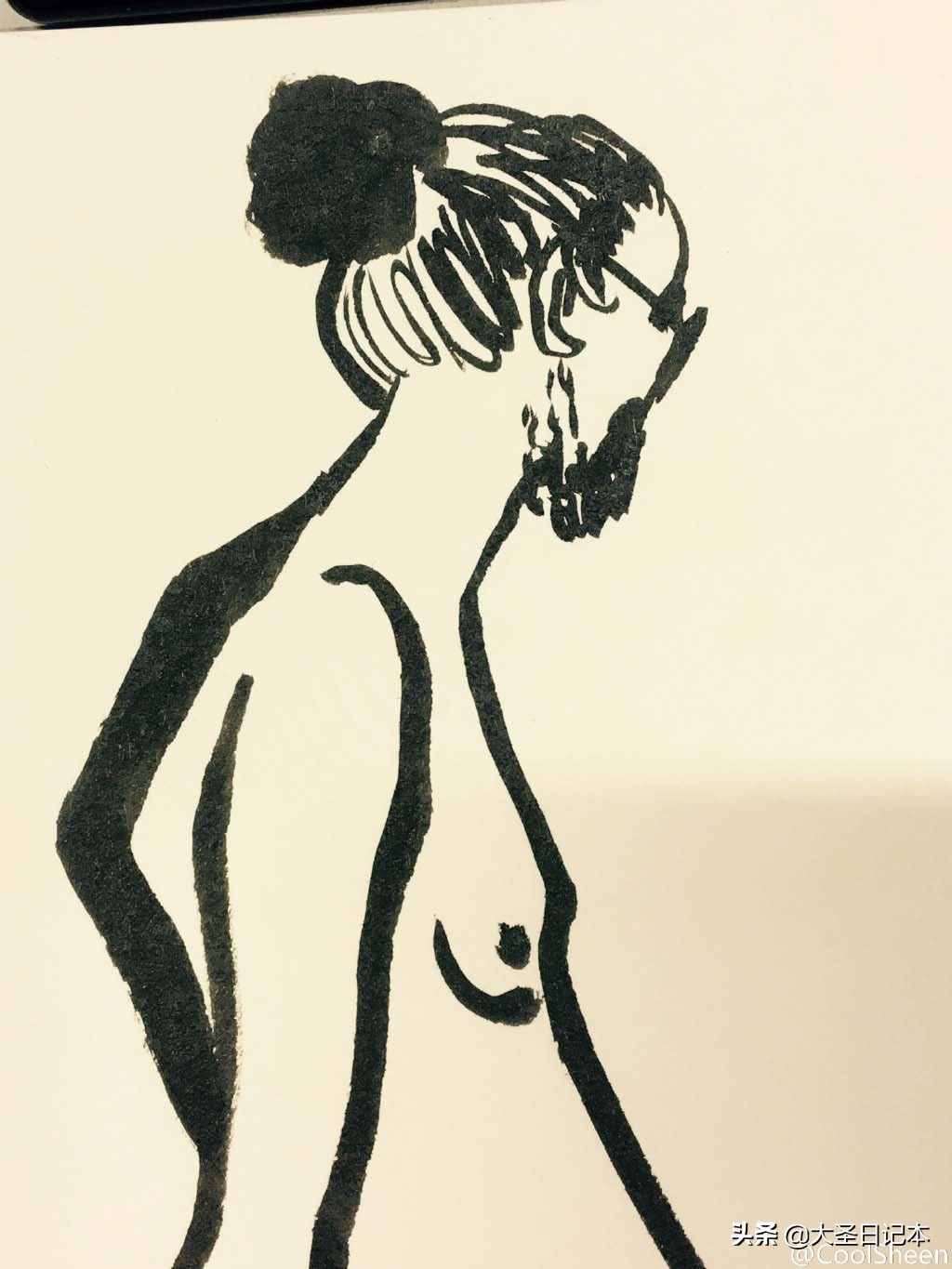 漫画现场临摹,人物写生漫画速写