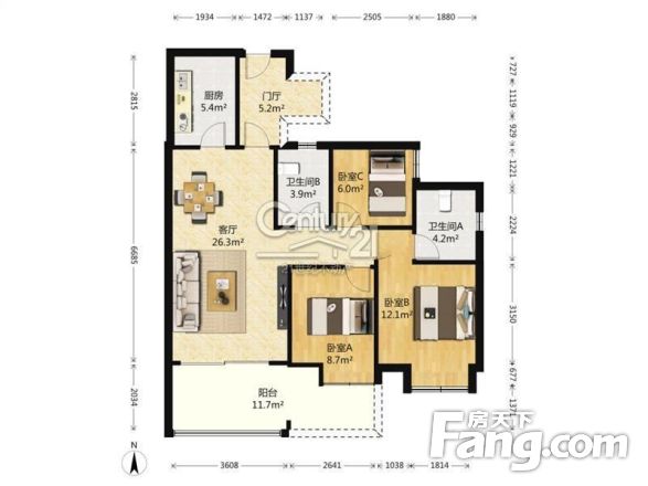 特价房：龙泉驿书房89㎡清水套三直降3万离地铁口仅500米