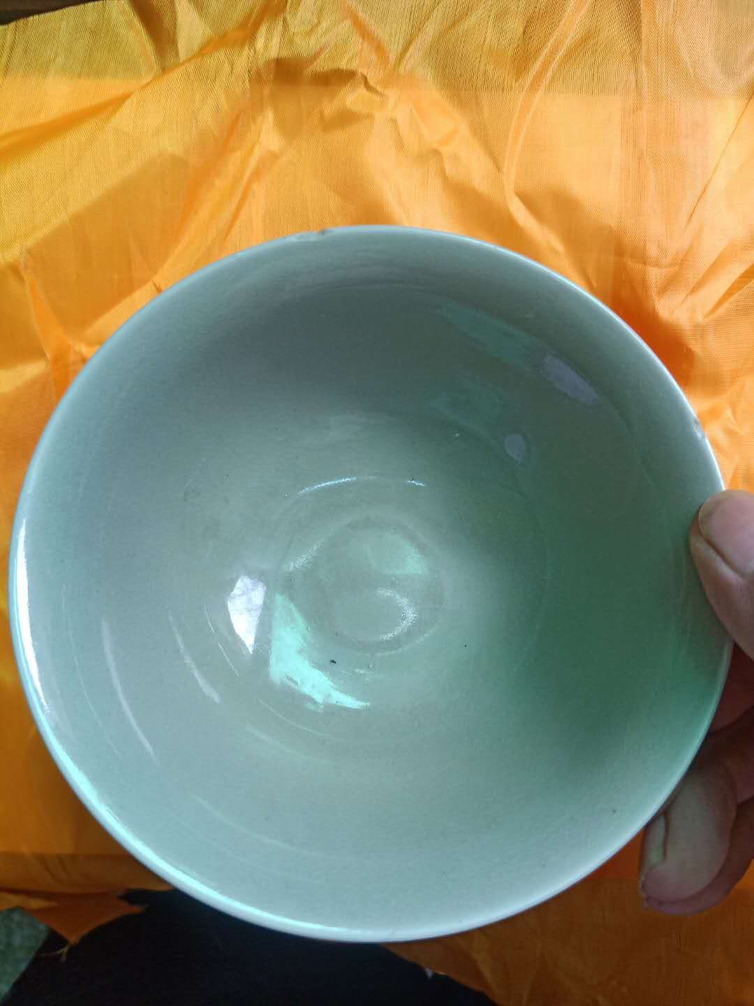 清明天青釉花口碗,精品推荐天青釉暗花碗