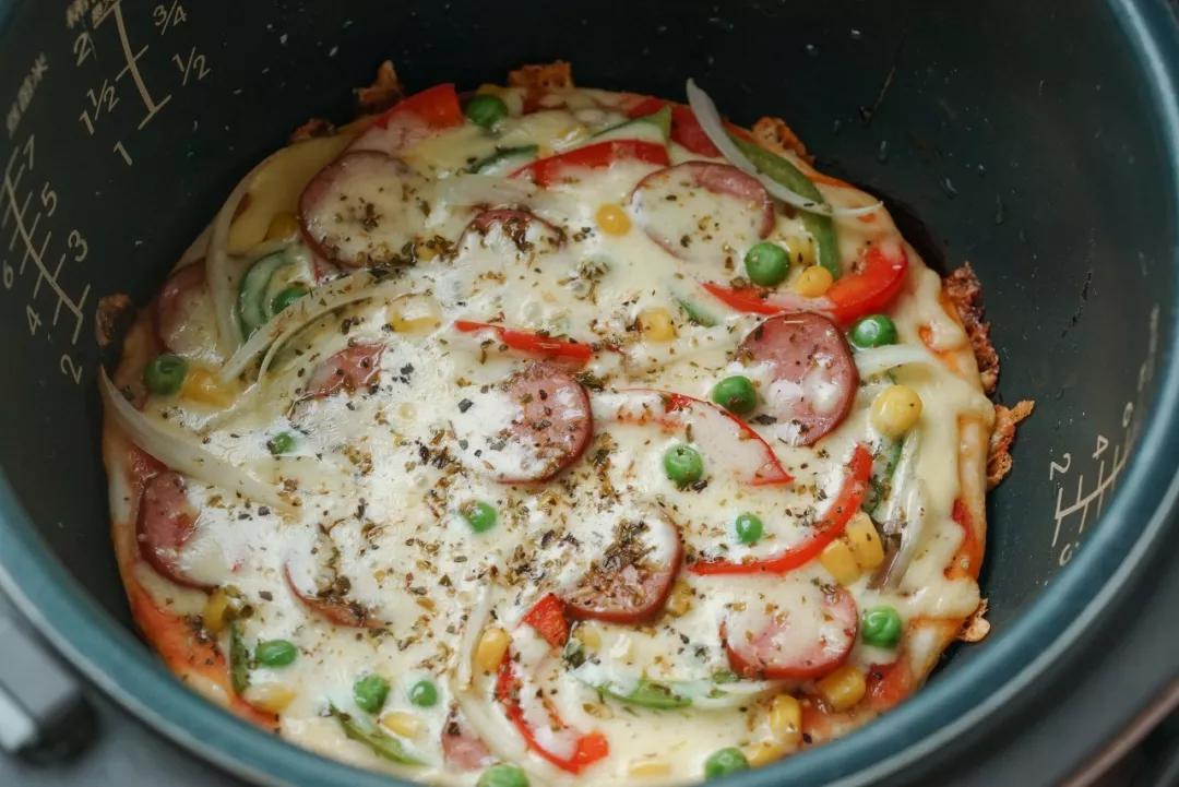 电饭锅做的披萨怎么不拉丝,电饭煲披萨教程