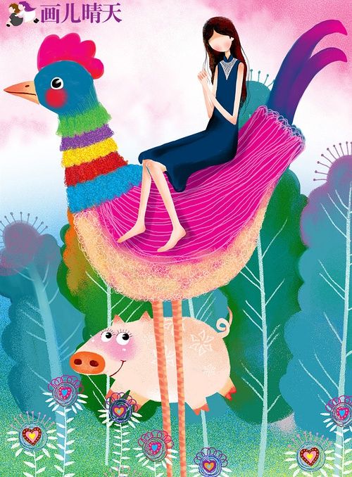 唯美插画壁纸动物,简单又漂亮的动物插画