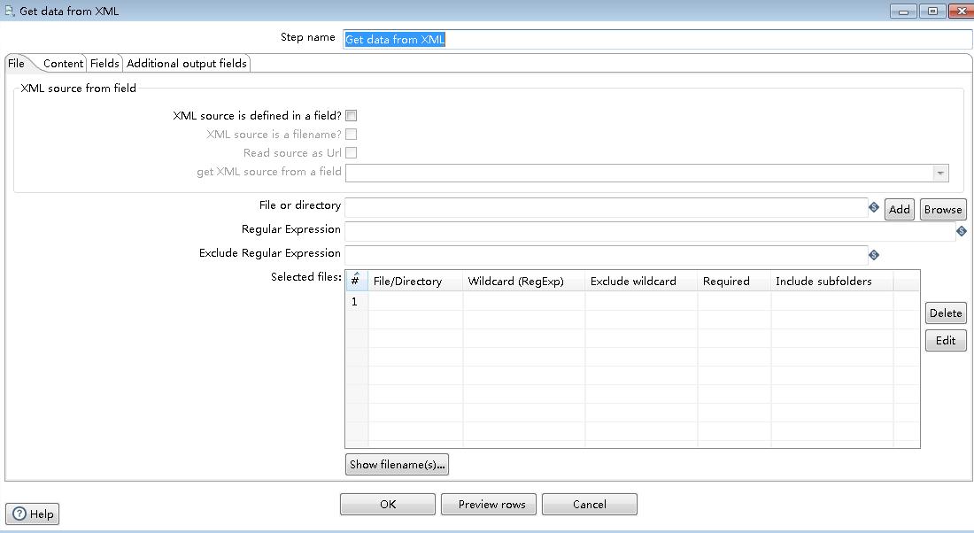 kettle中xml转换excel,kettle解析xml文件输入文件名