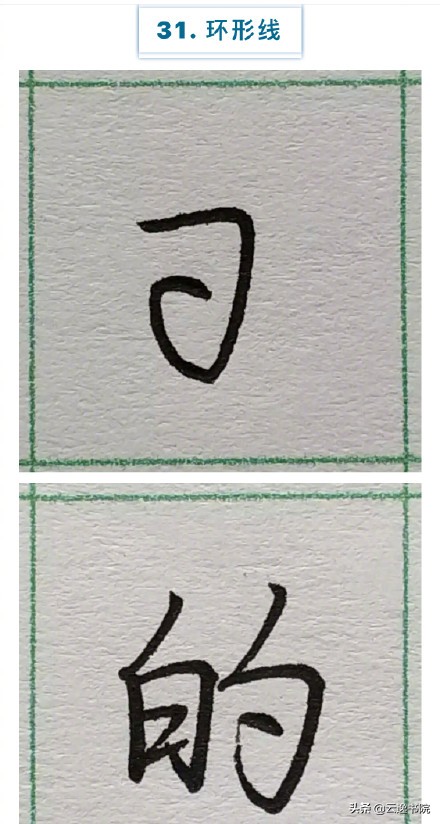 硬笔楷书行书草书笔画对照表,郭伯一硬笔行书基本笔画图解