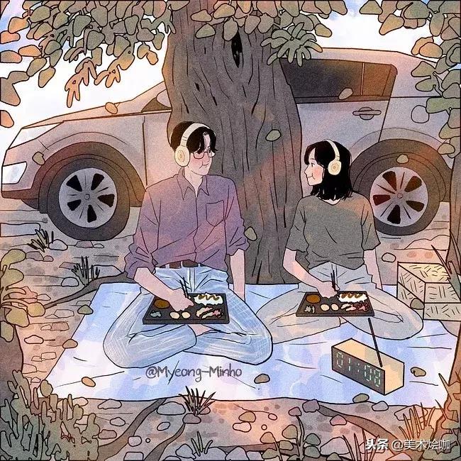 少女心爆棚的唯美插画,软萌插画清新少女心