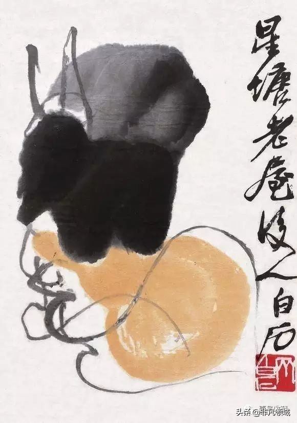 齐白石葫芦作品,齐白石葫芦寓意