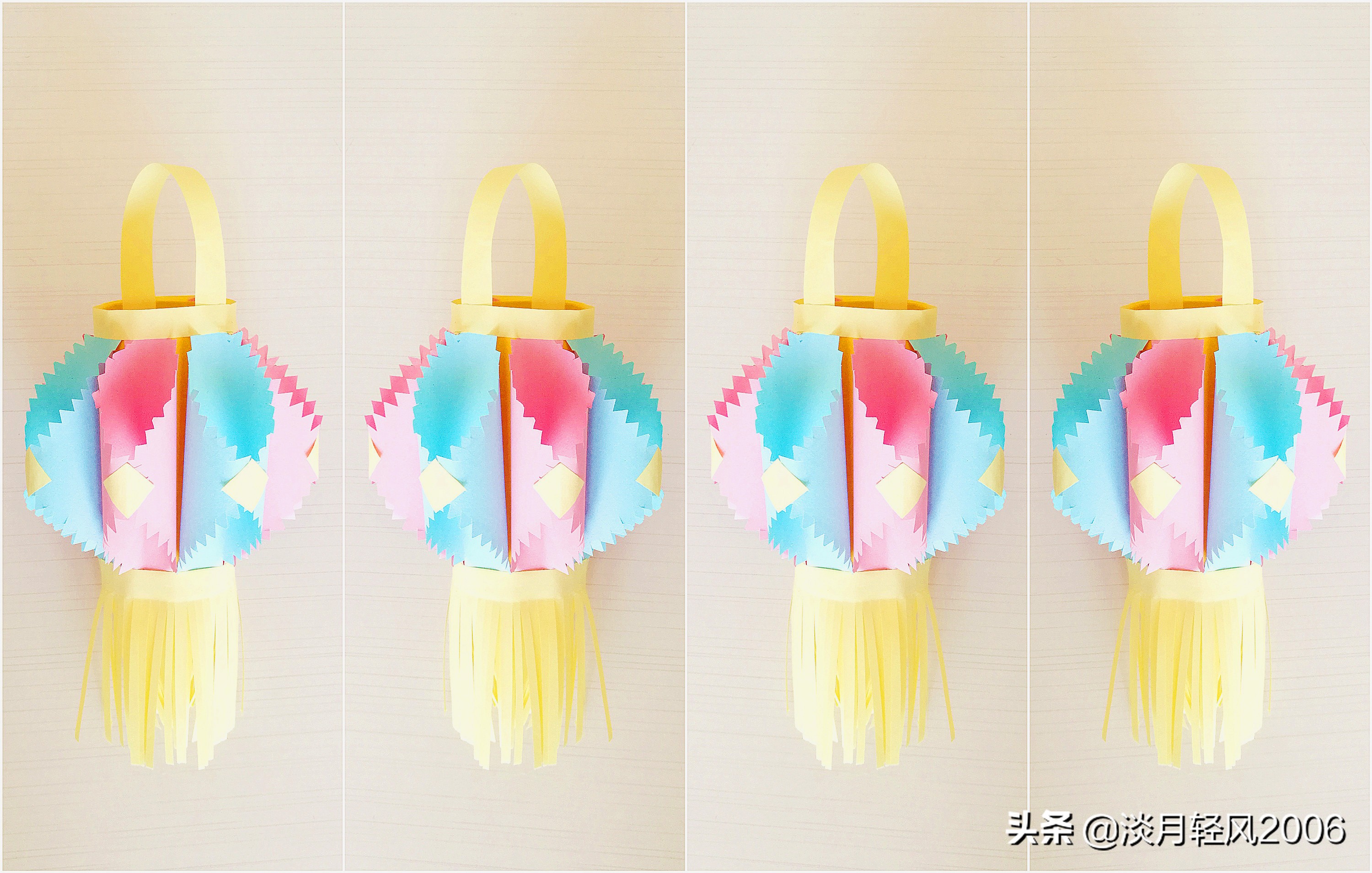 卡纸做花灯手工教程元宵节,用卡纸做元宵节花灯简单又好看