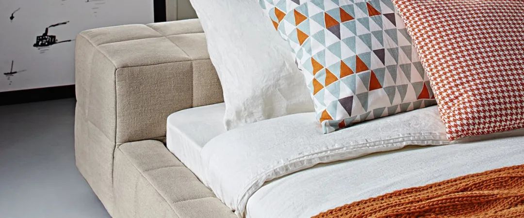 卧室床柜一体效果图,现代简约卧室家具全套