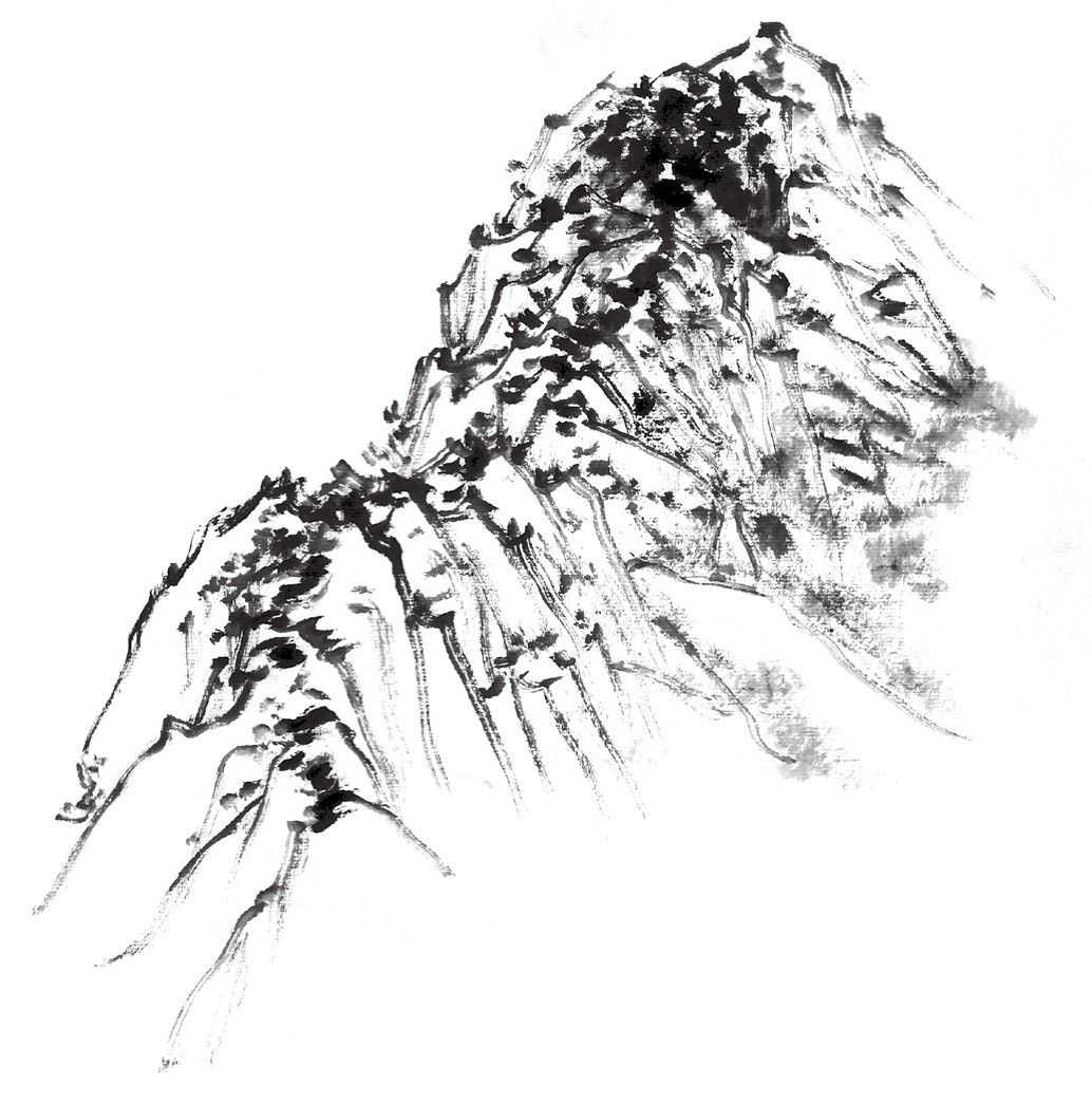 国画山的画法和步骤,国画基础入门教程39山石结构画法