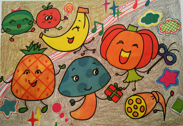 少女心爆棚的又简单的简笔画,安静女孩彩色简单简笔画图片