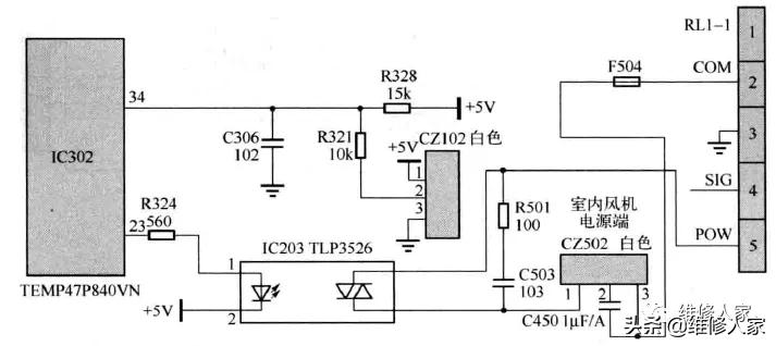 长虹变频空调内机板电源电路图,长虹50gw变频空调外机板电路图