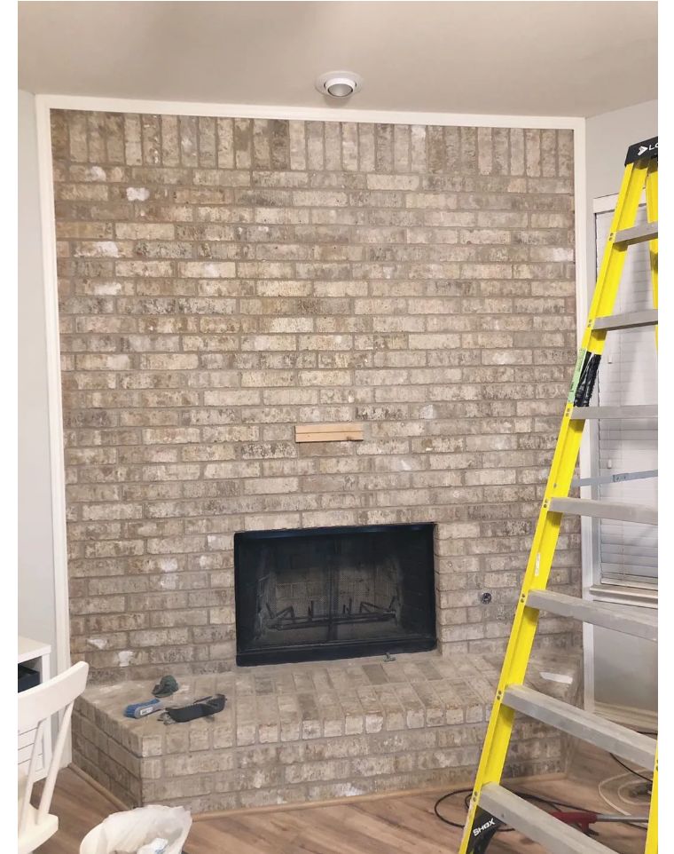 大过年做点有意义的事，别人刷剧我刷墙，改造美国老壁炉