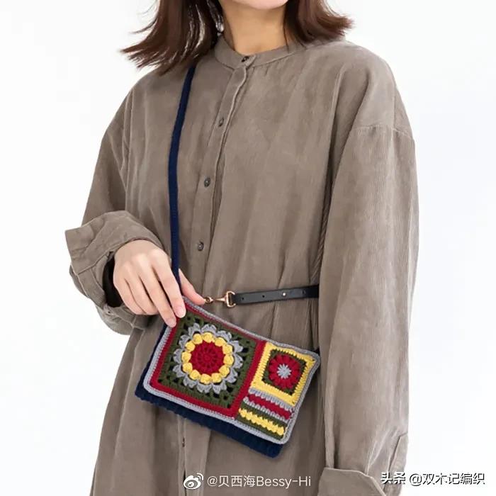 三款喜欢的简约钩针包包图解分享