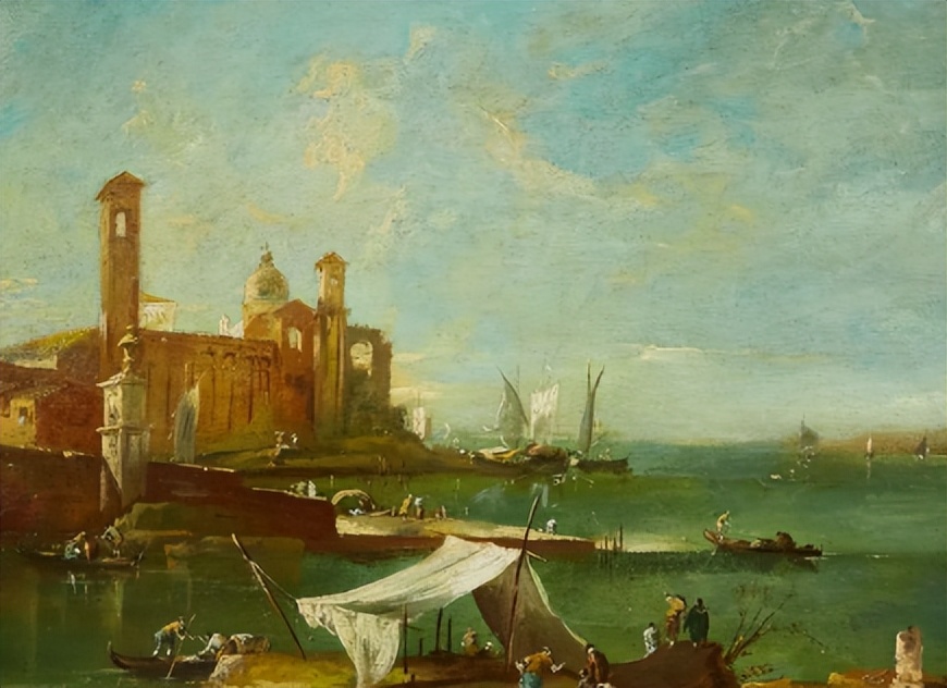 田园山水印象主义油画,关于意大利文化的美术作品