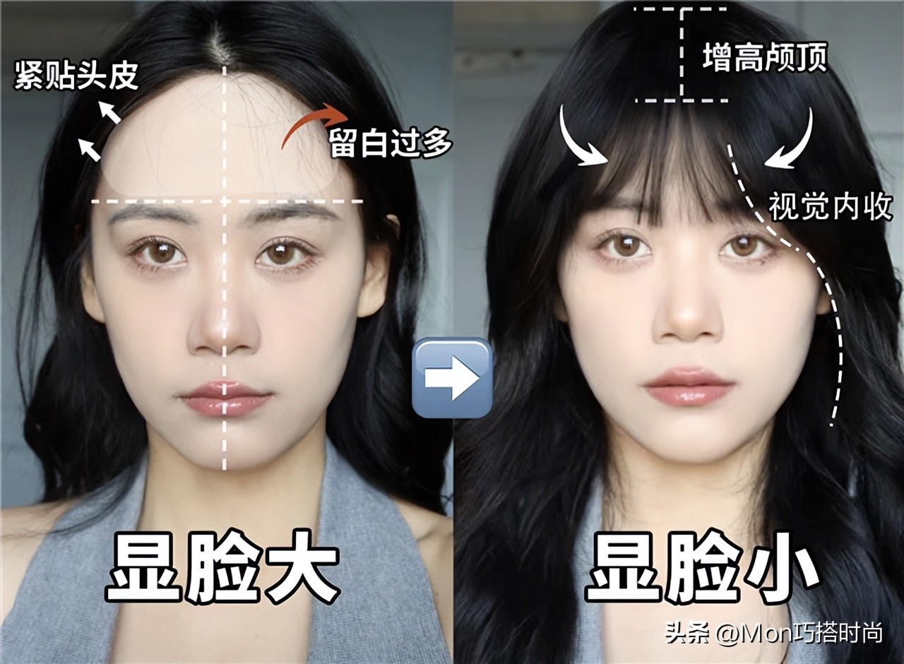 又酷又遮脸的发型,遮额头减龄的发型