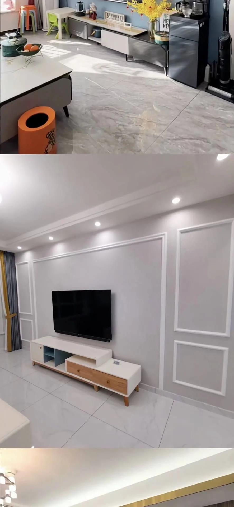 简简单单的电视墙小装饰,木饰面电视背景墙简简单单