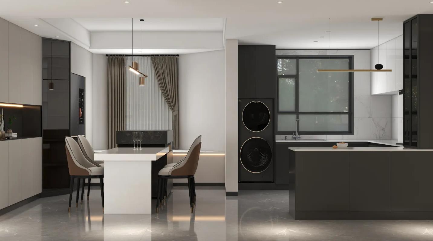 家装风格效果图大全轻奢110平,轻奢风格家装餐厅平面图