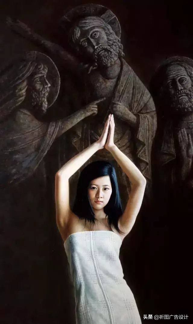 艺术家顾致农教授油画作品——古典美女人体油画欣赏