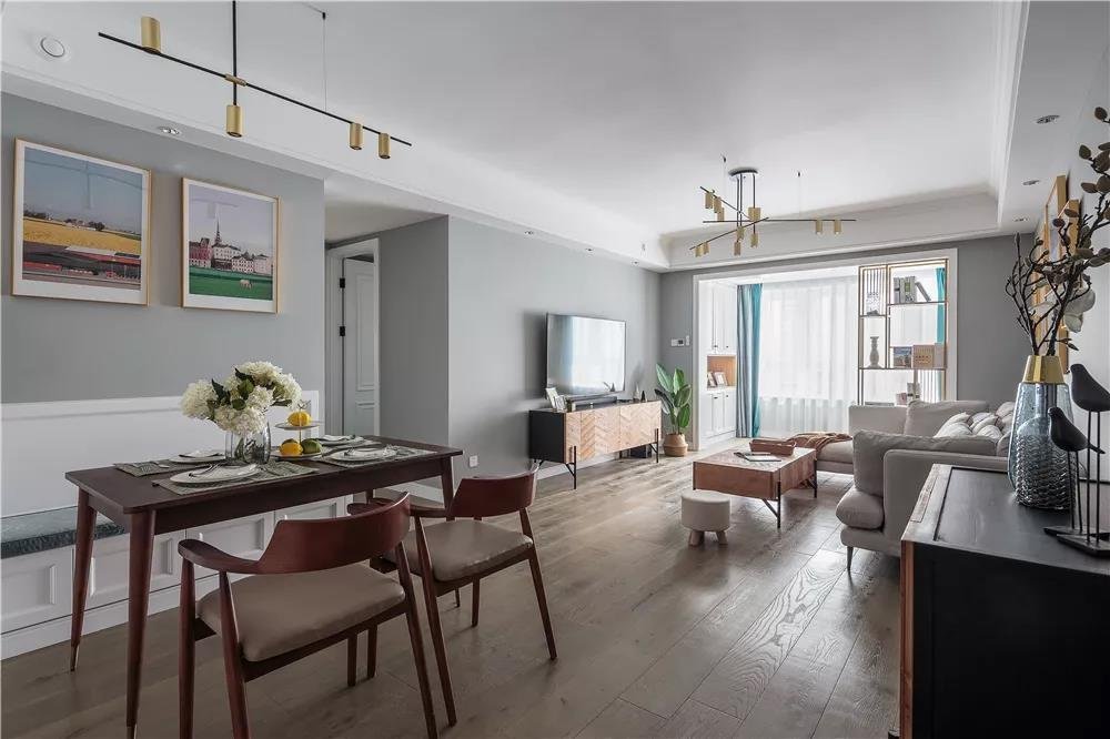 卧室无柜子设计北欧风,房间布置简约北欧风上下铺