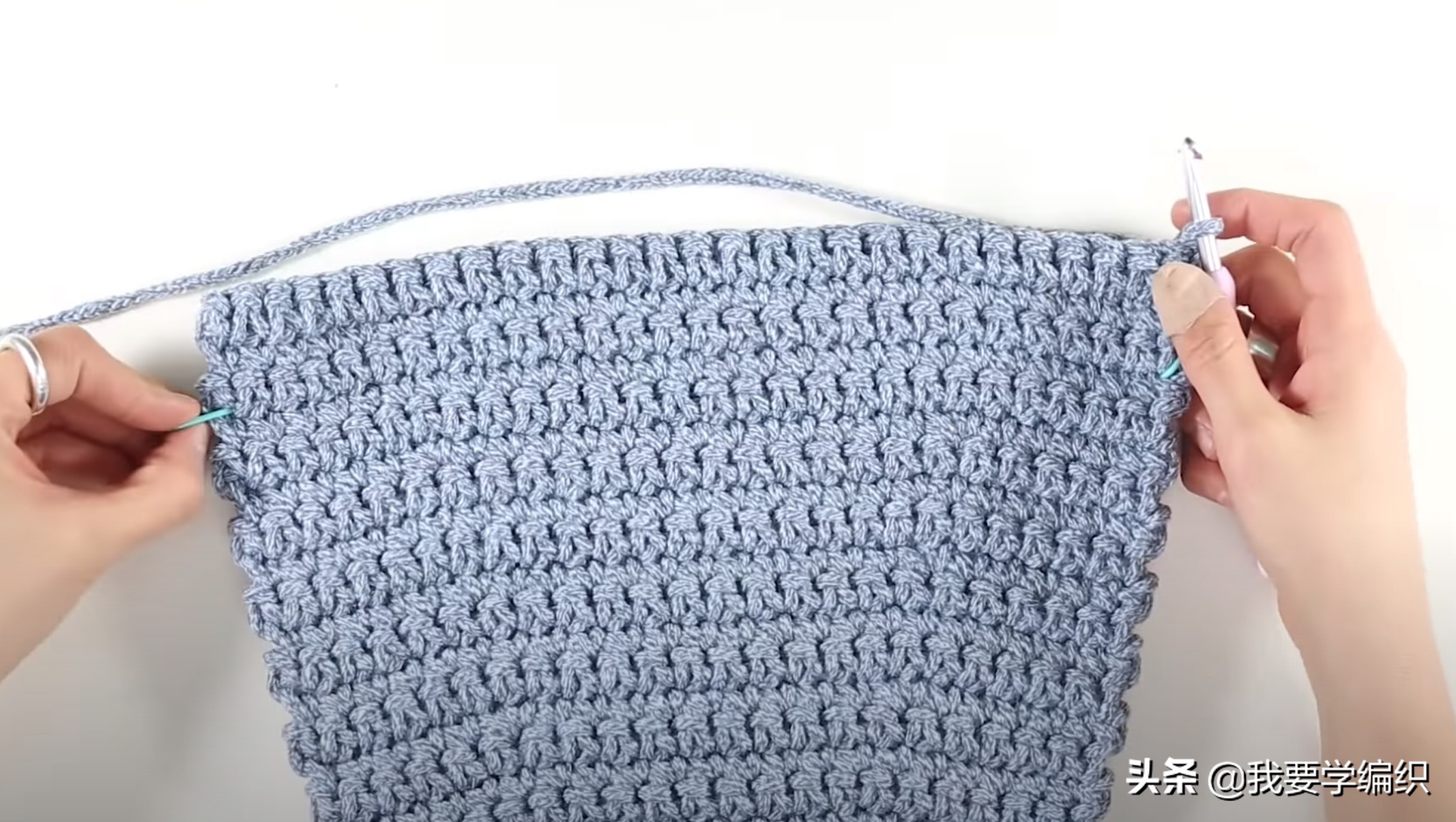 新手入门学钩小包,新手学钩包包视频教程