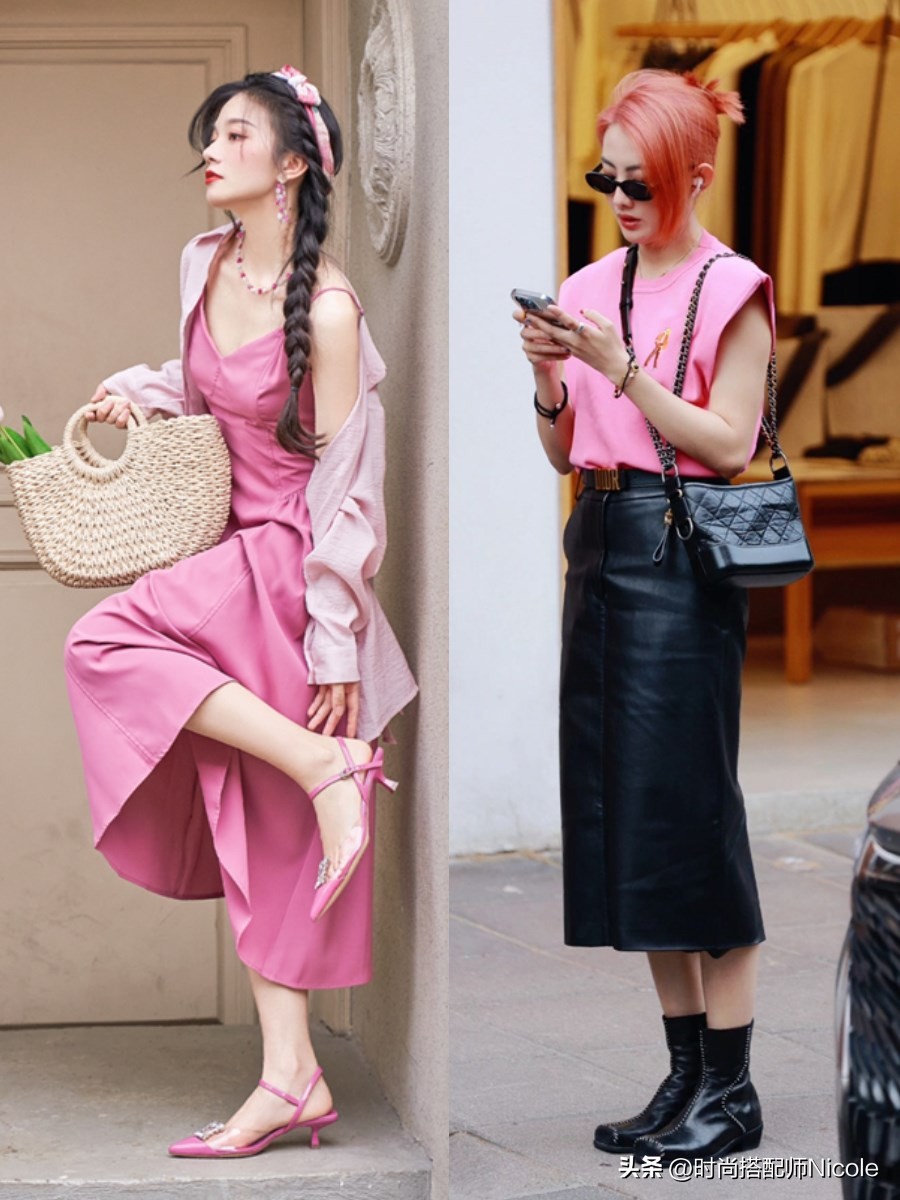 粉色系穿搭秋冬高级感,初秋粉色系穿搭温柔减龄明媚活泼