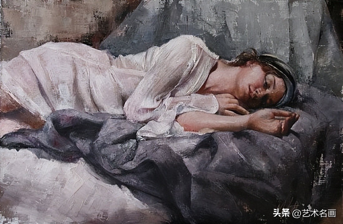 宫廷风少女油画,西方古典油画女油画家