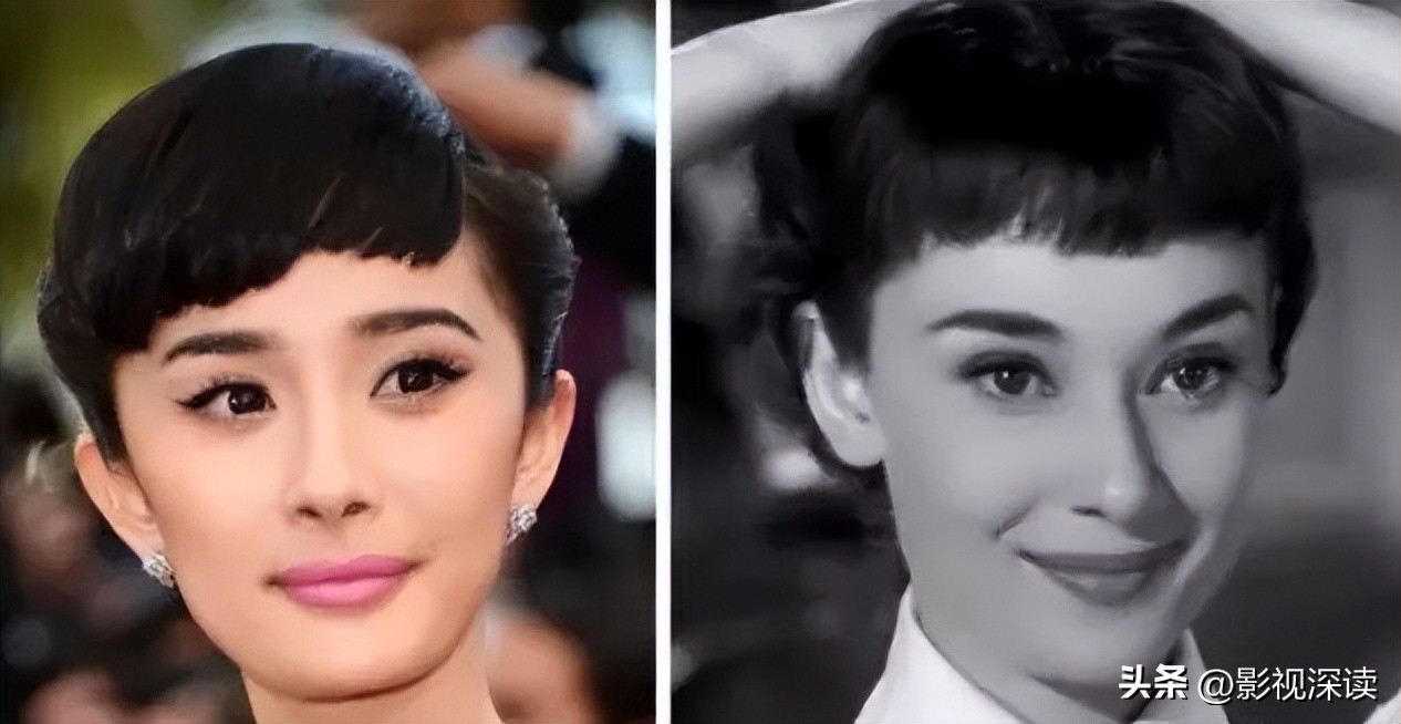 奥黛丽赫本像杨颖,杨颖模仿赫本
