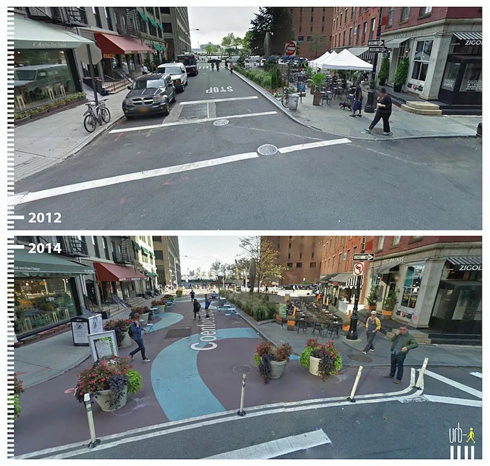 行走城市的魅力就是这么大！谷歌街景里50个公共空间改造前后对比