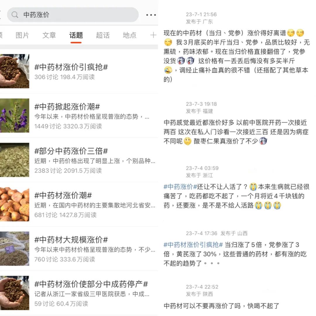 药店中药价格一览表,中药价格暴涨的原因