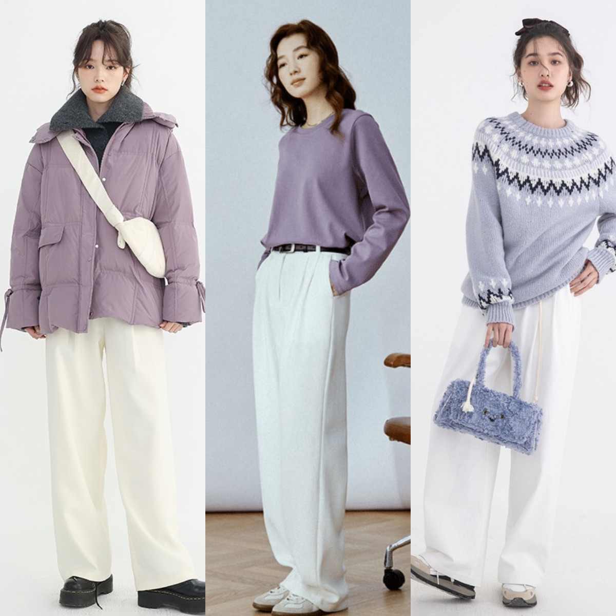 白色运动裤束脚怎么搭配上衣冬天,冬天白色休闲裤搭什么上衣最好看